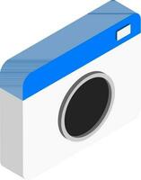 Isolated camera element in isometric style. vector