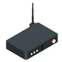 Wireless router on white background. vector