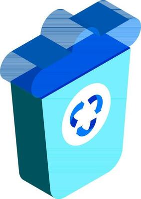 Vector illustration of Recycle Garbage element in isometric style.