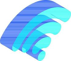 isométrica Wifi icono en azul color. vector