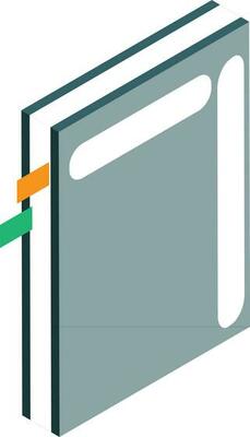 Isolated diary or notebook element in isometric style.