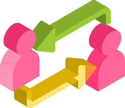 User communication icon in 3d style. vector