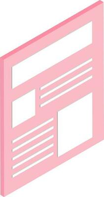Website application icon in 3d style.