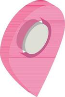 Isometric location pin icon in pink color. vector