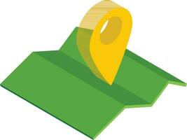 Map navigation icon in 3d style. vector