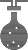 Flat style illustration of beaker or flask. vector