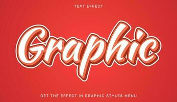 gráfico editable texto efecto en 3d estilo vector