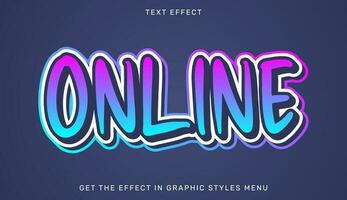 Online editable text effect in 3d style vector