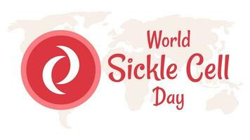 Vector illustration of World sickle cell awareness day in flat design with red color