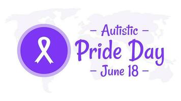 Vector illustration of Autistic Pride Day in flat design