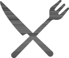 Knife and fork glyph icon or symbol. vector