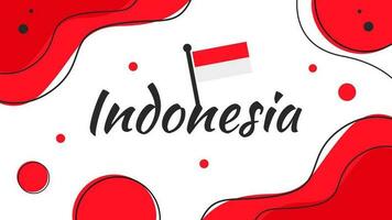 National day or independence day banner design for Indonesia vector