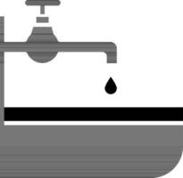 Flat style sink icon or symbol. vector