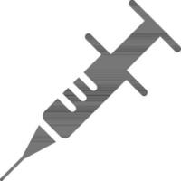 Flat style glyph icon of syringe. vector