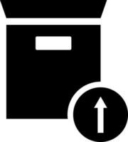 vector ilustración de entrega icono en glifo estilo.