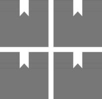 Flat illustration of package for delivery icon in glyph  style. vector
