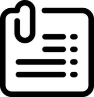 Attach document icon in line art. vector