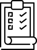 Flat style checklist icon in line art. vector