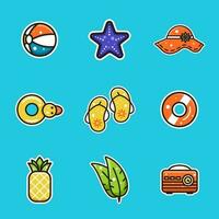 SUMMER PACK STICKER vector