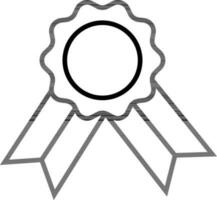 Badge icon or symbol in line art. vector