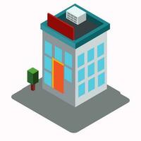 Building element in isometric style. vector