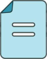 Document Paper icon in blue color. vector