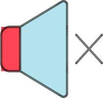 Mute or Silent Button icon in flat style. vector