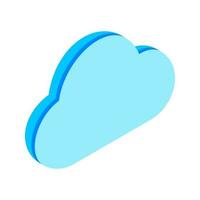 3D isometric of cloud icon. vector