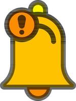 Vector illustration of Warning Notification Bell icon.