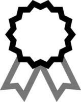 Flat style badge icon in line art. vector