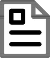 aislado documento icono o símbolo en plano estilo. vector