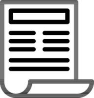 Scroll or document paper icon in line art. vector