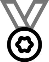 Illustration of medal icon in flat style. vector