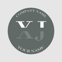 initial XJ logo letter monogram luxury hand drawn vector