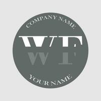 initial WF logo letter monogram luxury hand drawn vector