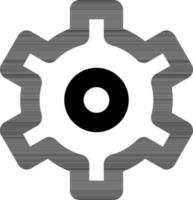 Isolated setting or cogwheel icon in line art. vector