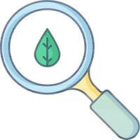 Searching Nature Or Leaf Icon In Blue And Green Color. vector