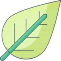 Leaf Icon In Green Color. vector