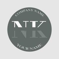 initial NK logo letter monogram luxury hand drawn vector