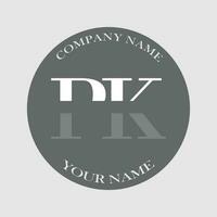 initial PK logo letter monogram luxury hand drawn vector