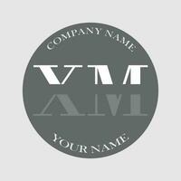 initial XM logo letter monogram luxury hand drawn vector