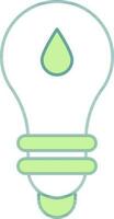 Ecology Bulb Icon In Green And White Color. vector