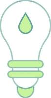 Ecology Bulb Icon In Green And White Color. vector