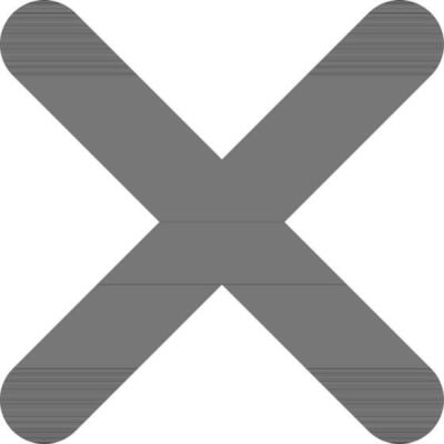 Cancel or cross icon in black color.