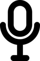 Line art icon or symbol of microphone. vector