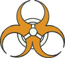 Isolated Biohazard Icon in Yellow Color. vector