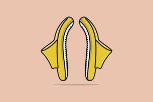 Comfortable Orthotics Shoe Insole Pair, Arch Supports vector illustration. Fashion object icon concept. Back and side view of insoles for a comfortable and healthy walk vector design with shadow.