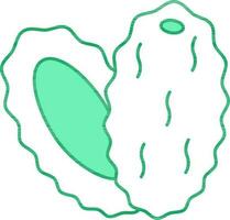 Dried Dates Icon In White And Green Color. vector