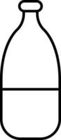 Linear Style Bottle Icon. vector