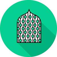 Arabic Window Icon On Green Background. vector